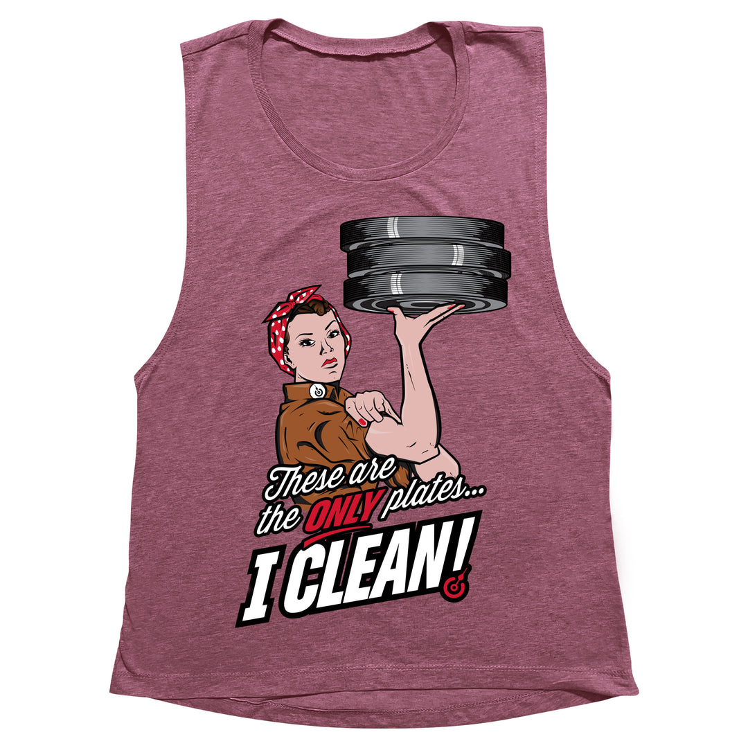 Cleaning Plates Women's Muscle Tank